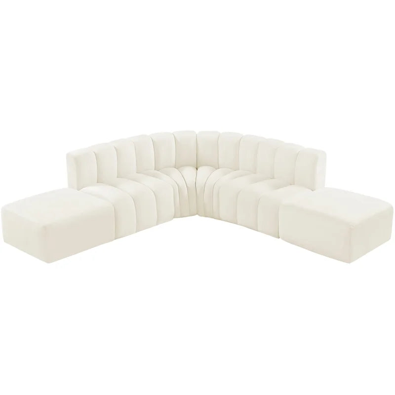 Cream Velvet Modular Sofa H36624