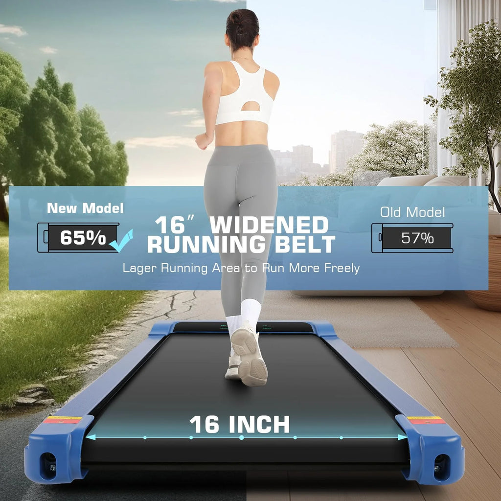 Black Electric Walking Pad Treadmill with Remote Control L4135