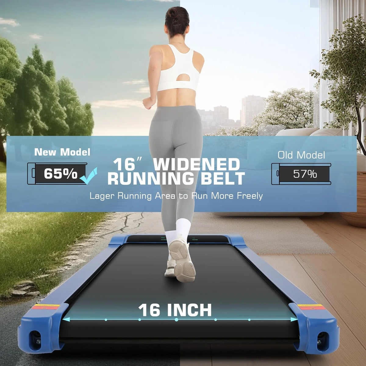 Black Electric Walking Pad Treadmill with Remote Control L4135