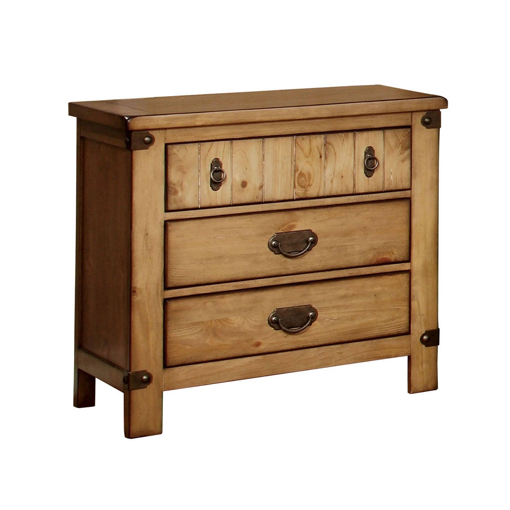 California King Bed and Nightstand Weathered Elm Bedroom Set L2688