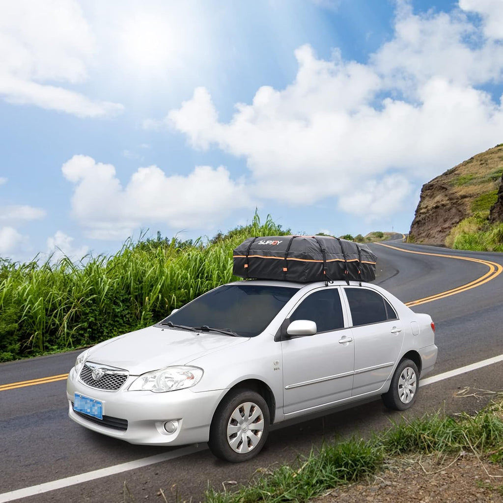 20 Cubic Feet Waterproof Soft Shell Rooftop Cargo Carrier with Reflective Strip and Anti-Slip Mat G245