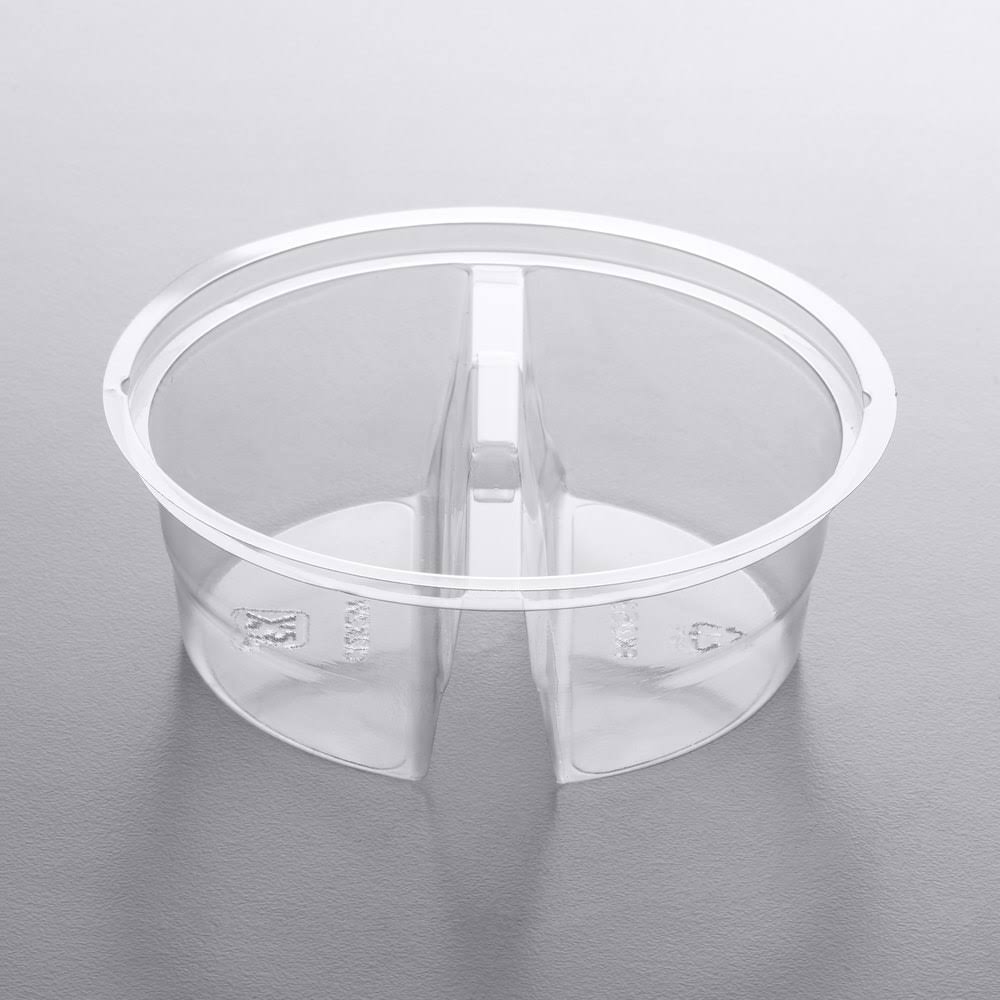 4 oz Divided Clear Pet Wide Parfait Insert G821