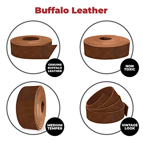 Buffalo Belt Blanks 8-10 oz Full Grain Leather Belt Straps P81805