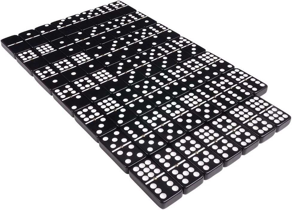 Black Double 9 Domino Set E545584