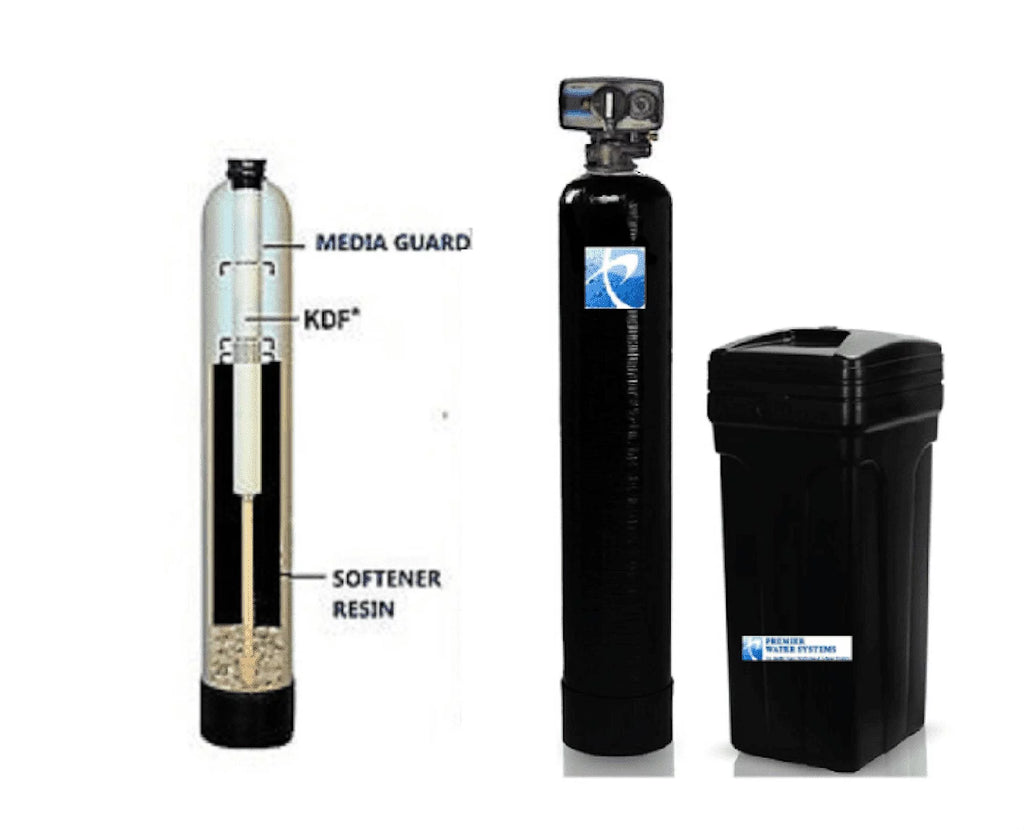 Whole House Water Softener with Iron Removing KDF85 32,000 Grain E110462