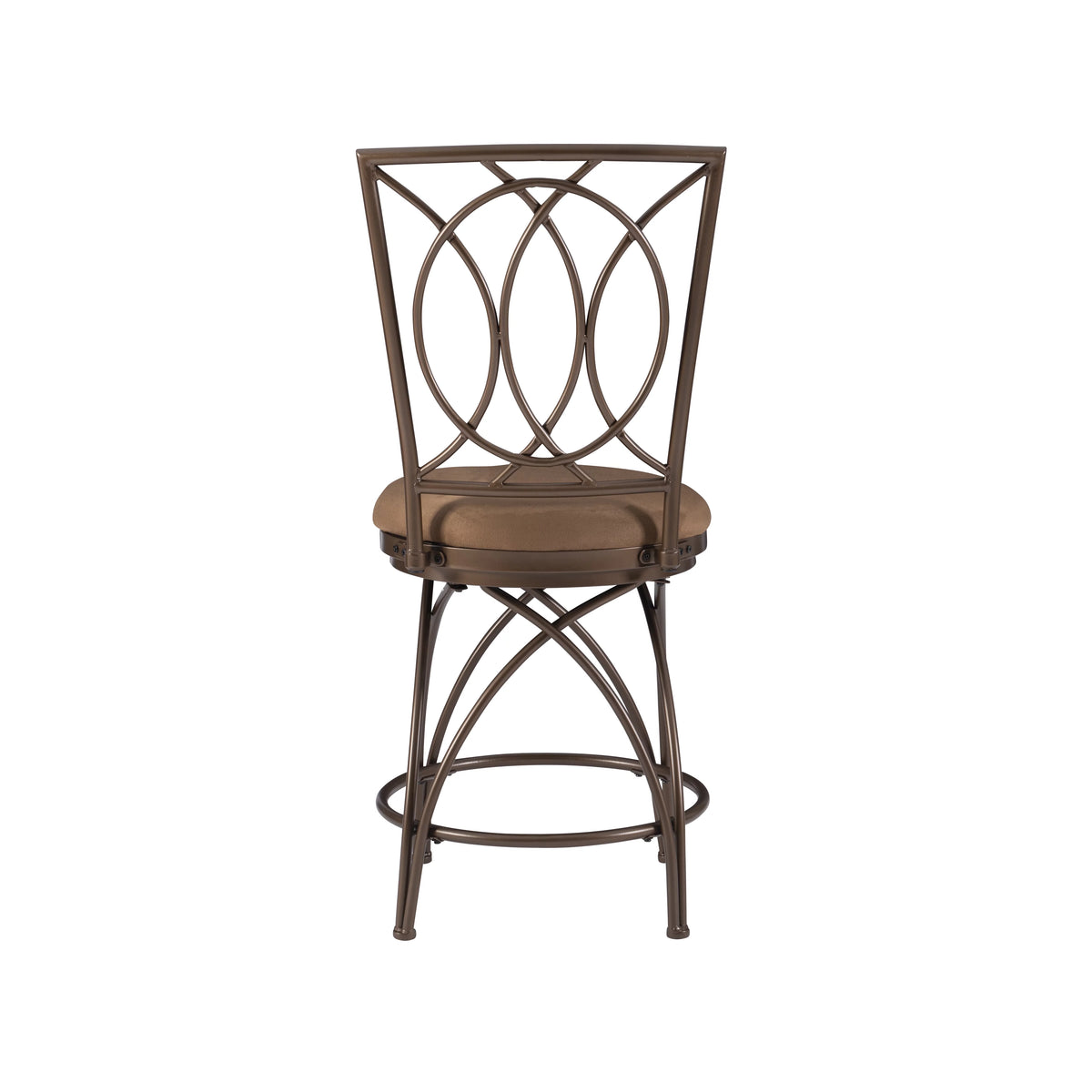 24.5" Metal Circle Back Swivel Counter Stool Q5252