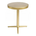 16 in. Gold Steel Accent Table D6672