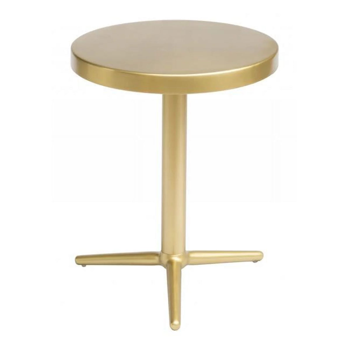 16 in. Gold Steel Accent Table D6672