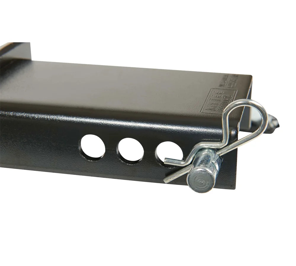 2 Pack Heavy Duty Adjustable Stake Pocket D Ring Black with 1/2" Hitch Pin, 4 Holes, 5400 lbs Load Limit E220276