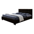 Upholstered Queen Leather Platform Bed U6338