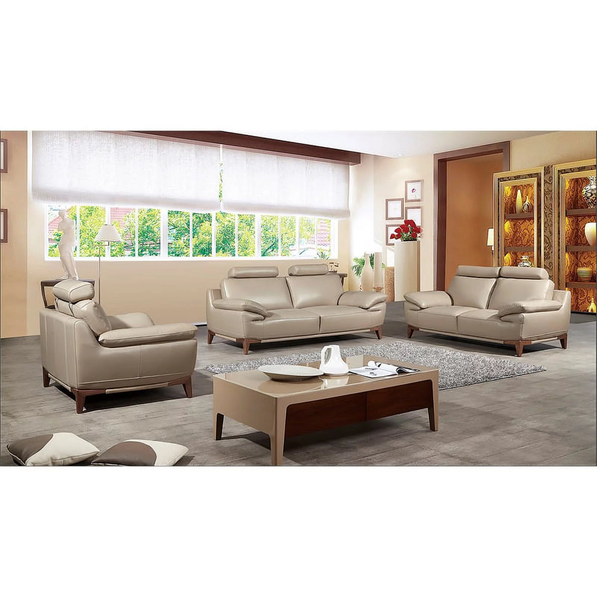 Tan Italian Full Leather Sofa P556