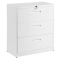 White 3 Drawer Metal File Cabinet B56986