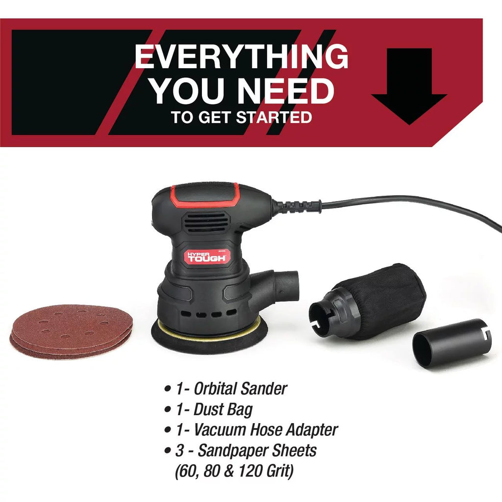 2.5 Amp Corded 5 inch Orbital Sander with Dust Bag T775582