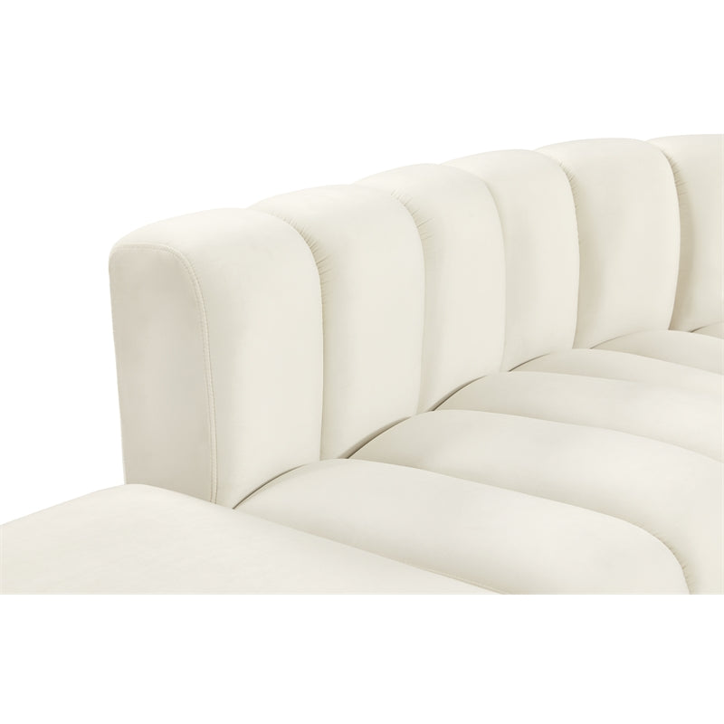 Cream Velvet Modular Sofa H36624