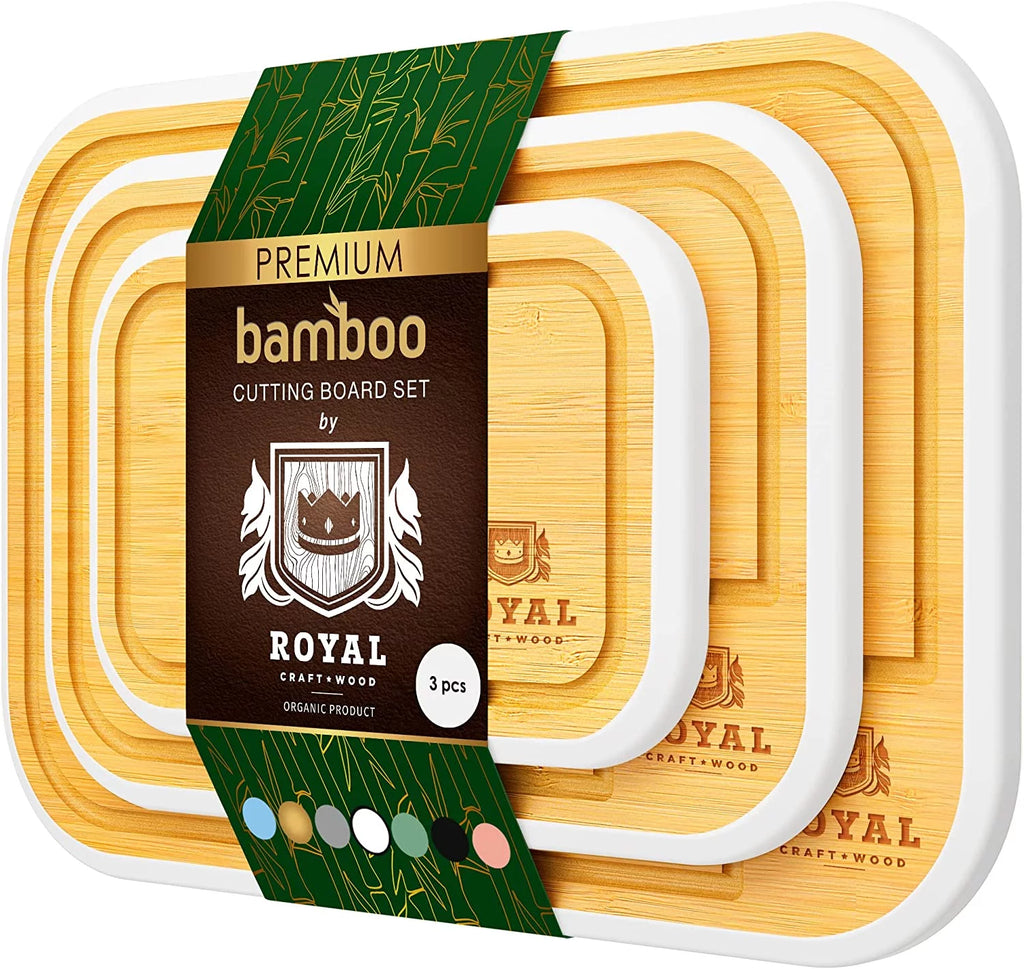 Bamboo Cutting Board with Juice Groove 3-Piece Set R71227