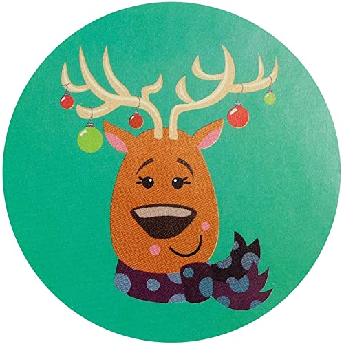 1,000-Piece Self-Adhesive Round Christmas Stickers C2206