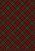 Red Plaid Rug P7831