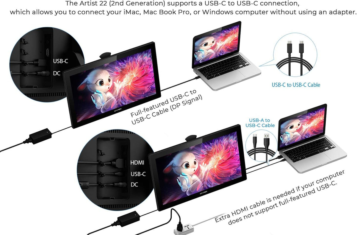 21.5in Drawing Monitor with Screen Digital Graphics Tablet H38073
