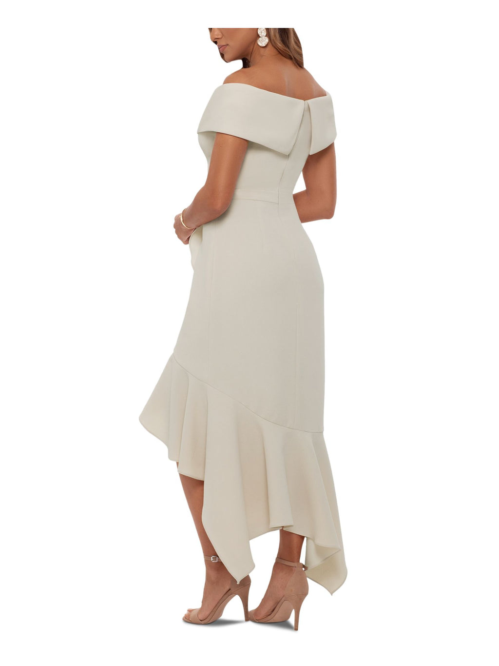 Ivory Off Shoulder Maxi Dress K380190