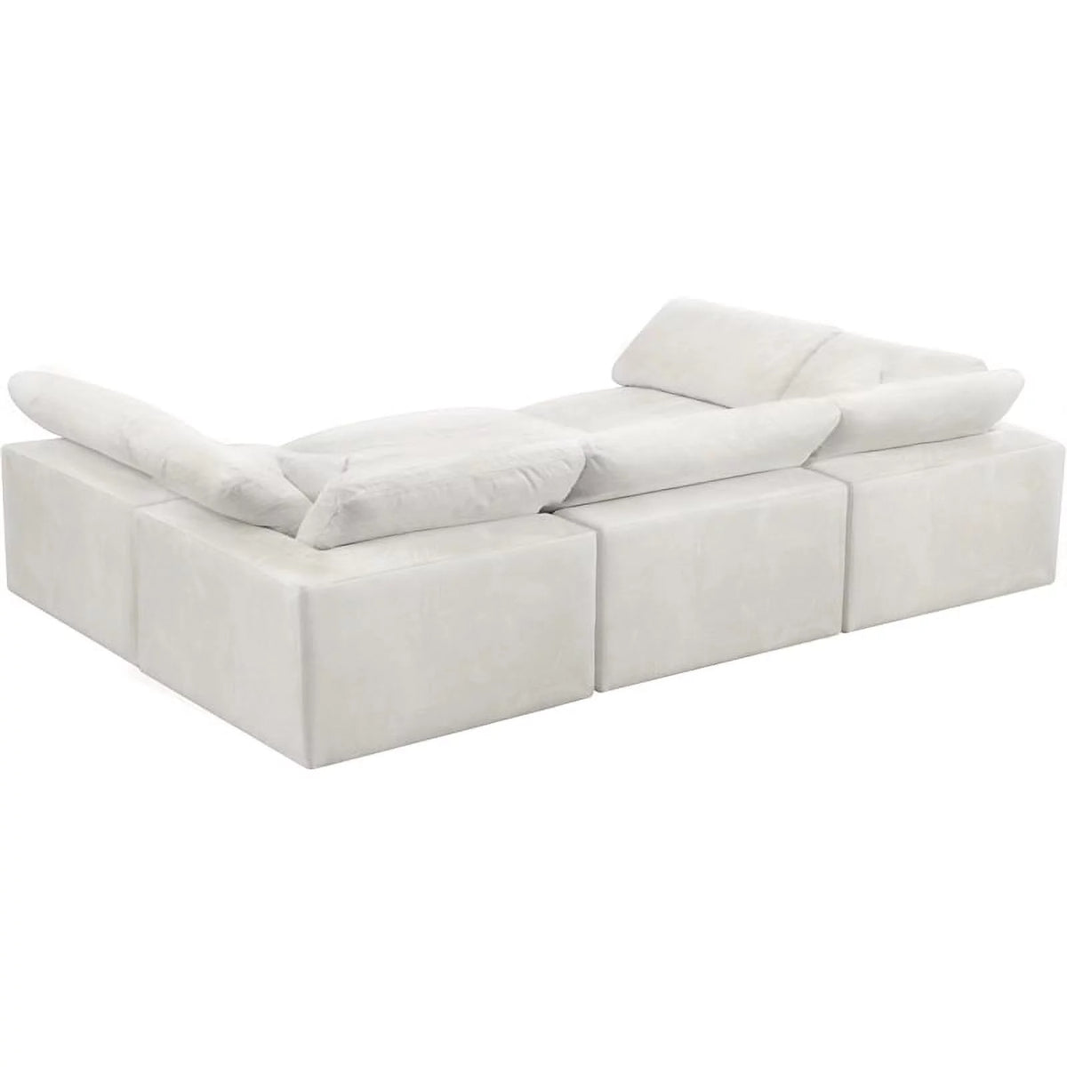 Cream Velvet Modular Sectional J868