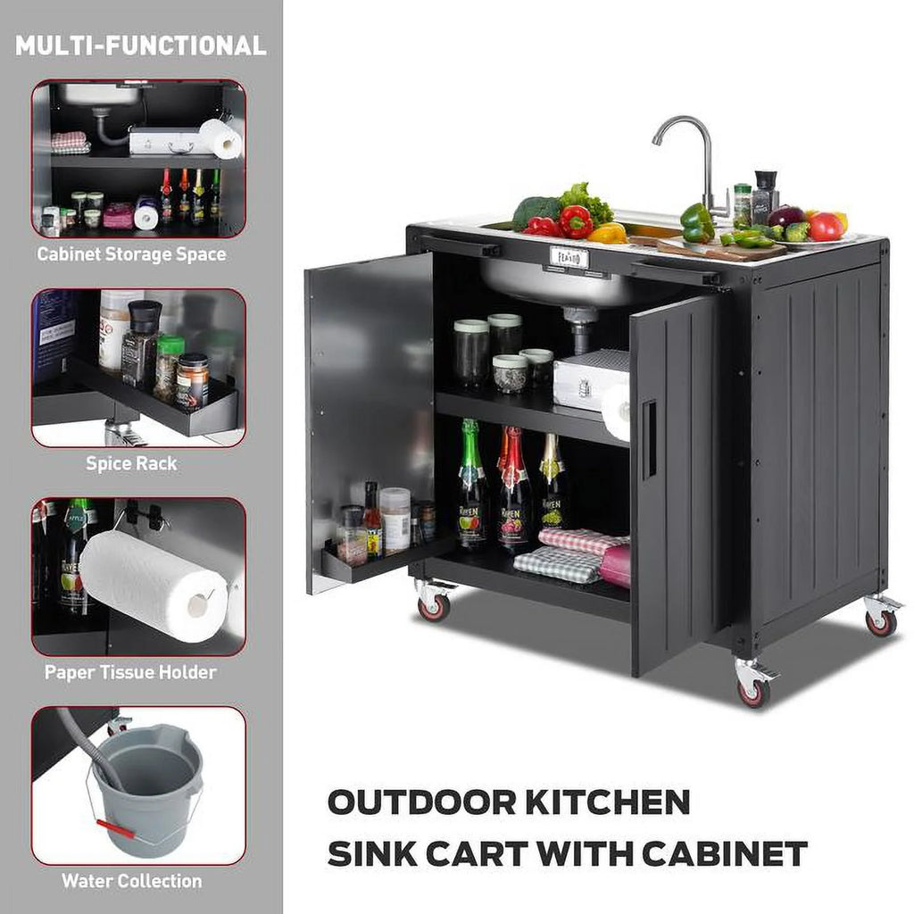 Freestanding Utility Sink with Storage Cabinet Y494324