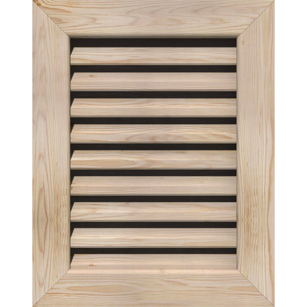 Unfinished Pine Vertical Gable Vent H9860