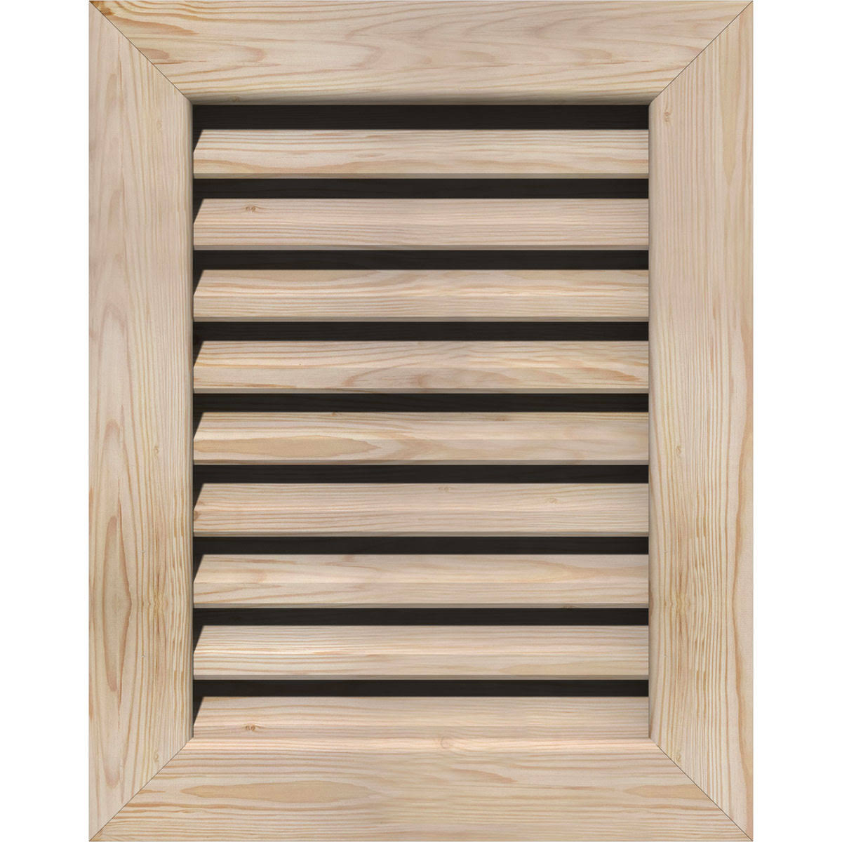 Unfinished Pine Vertical Gable Vent H9860