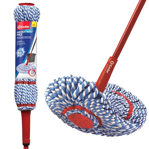 Microfiber Twist Mop with 2 Extra Refills, 18-Inch Mop Head V141063