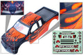 Orange with Black Flames 1/5 Truck Body N718