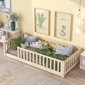 Twin Size Floor Bed with Safety Guardrails V1151