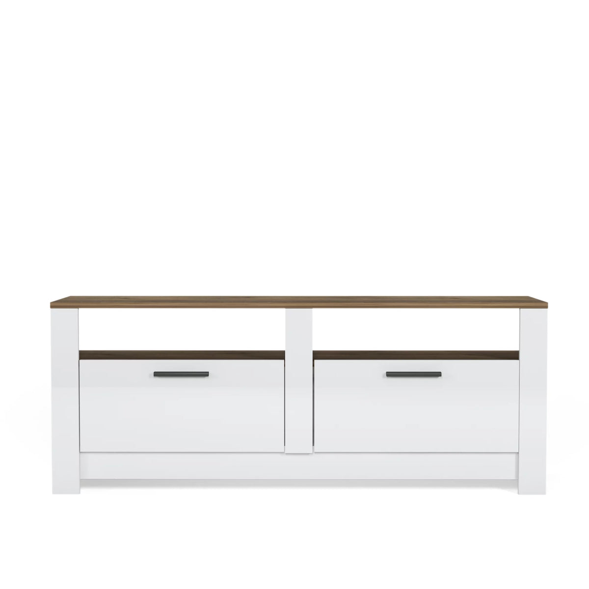 White and Oak 57 Inch 2 Drawer TV Stand G49397