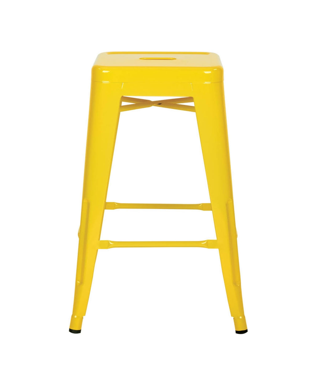 Yellow Steel Backless Barstool, 2-Pack F30626