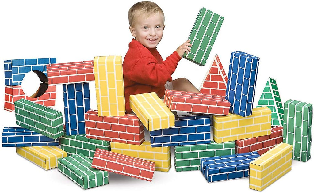 Cardboard Building Bricks, Set of 24, Pack of 2 O2269