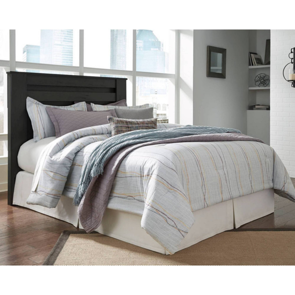 King Panel Headboard Black M286435