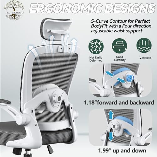 Black Mesh Ergonomic Desk Chair with Adjustable Backrest X2892