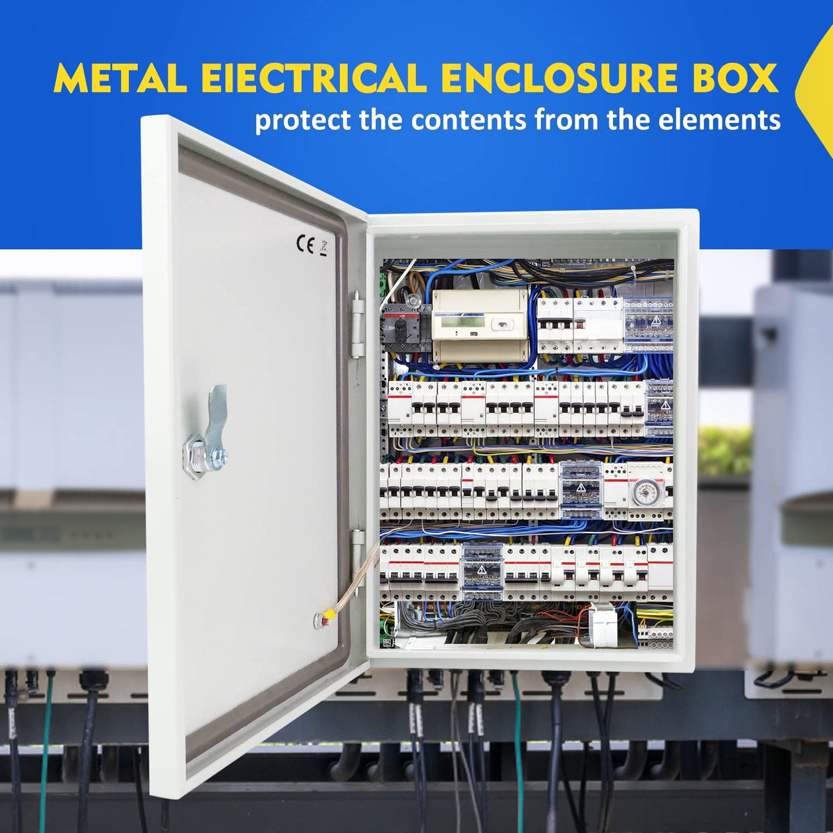 Cold-Rolled Steel NEMA 4X Electrical Enclosure with Lock & Mounting Plate A423