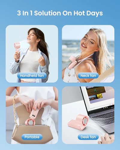 Handheld Portable Fan with Ice Cooler, 5500mAh Rechargeable, 20000 RPM C266194
