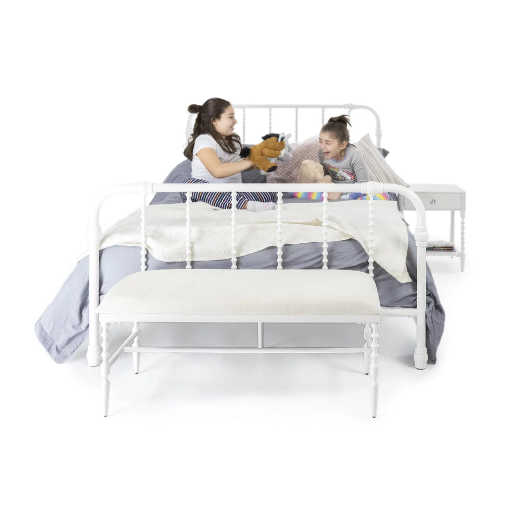 White Full Metal Bed Z758