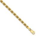 14kt Yellow Gold 4mm Diamond Cut Rope Chain with Lobster Clasp; 9 inch U326