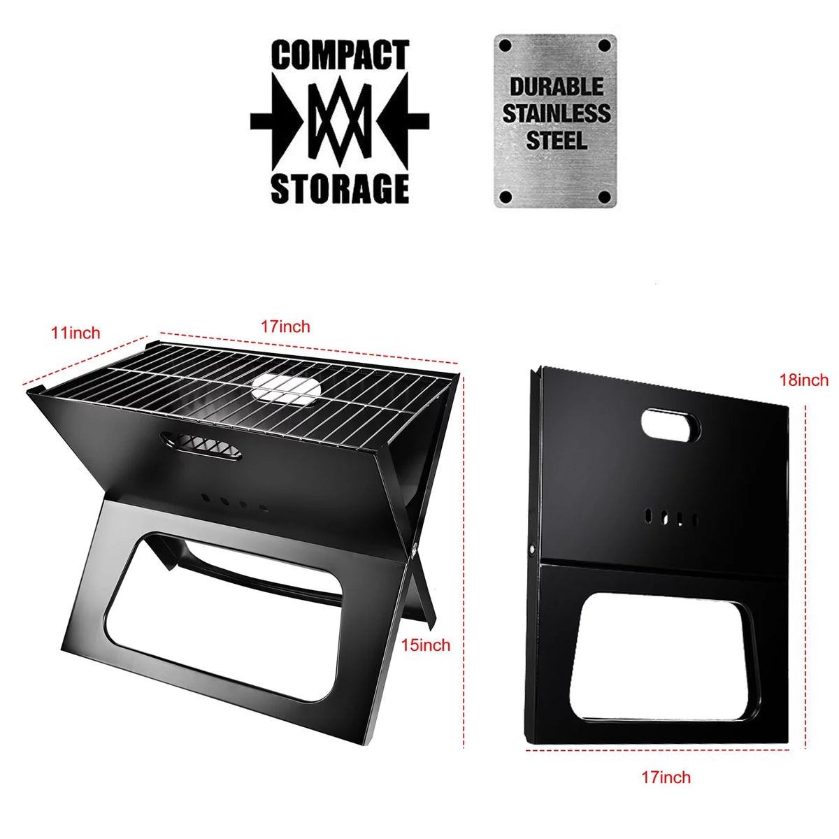 Portable Foldable Charcoal Grill C775354