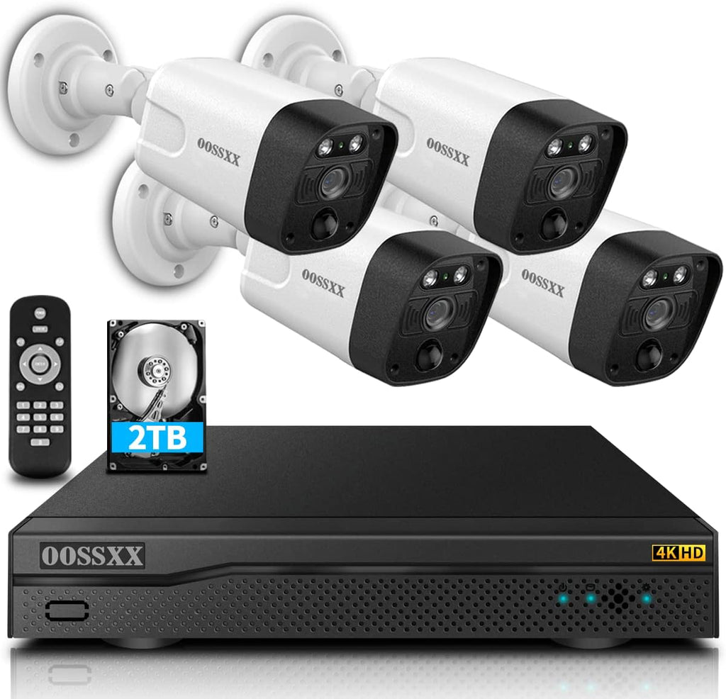 8 Channel POE Security Camera System with 4 IP67 Waterproof Cameras M21827