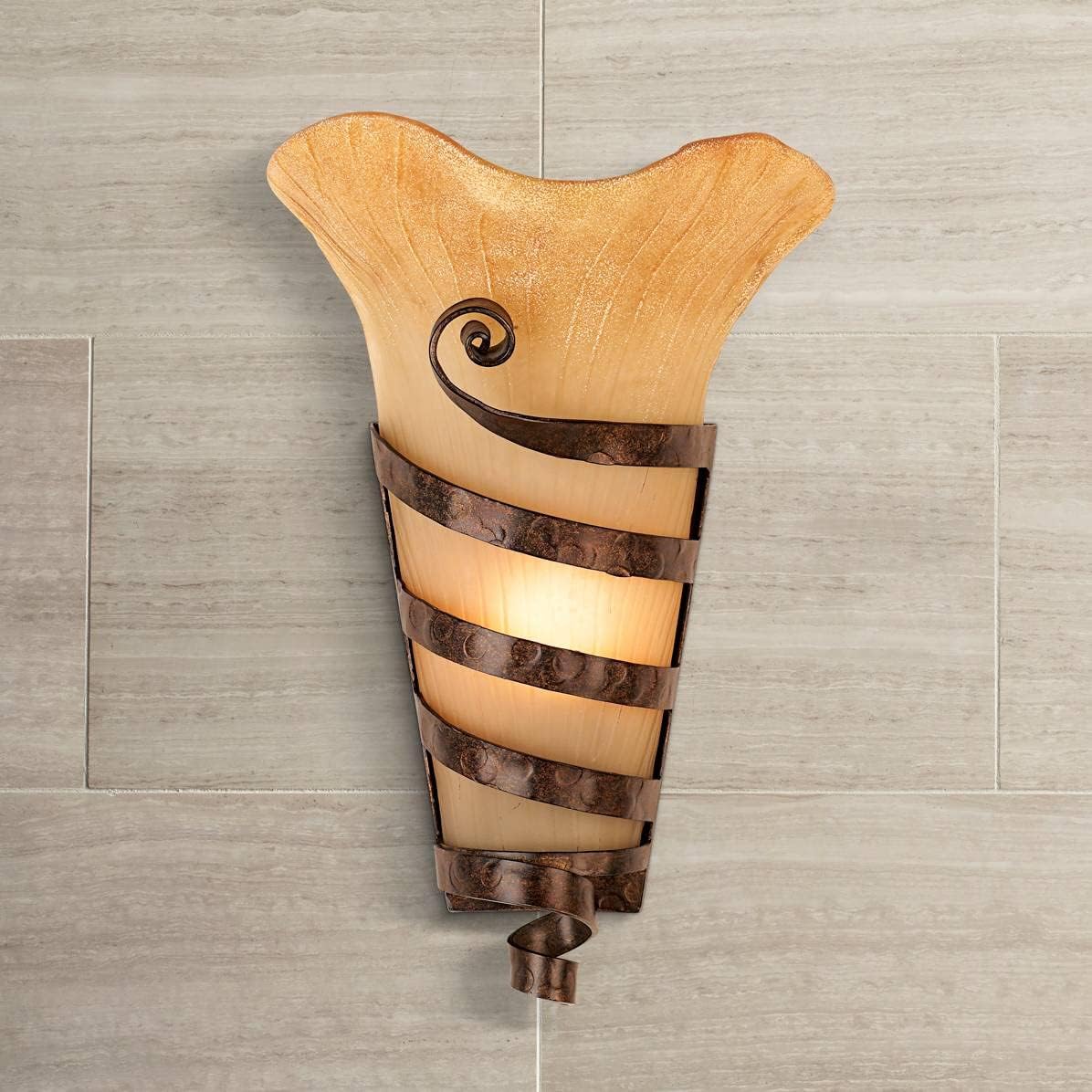Set of 2 Rust Wall Light Sconces E108781