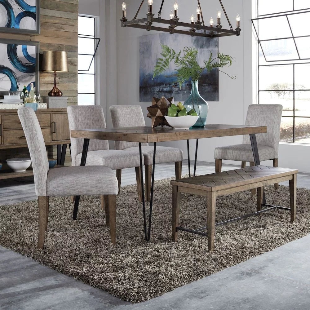 Brown Set of 2 Upholstered Side Chair P15604