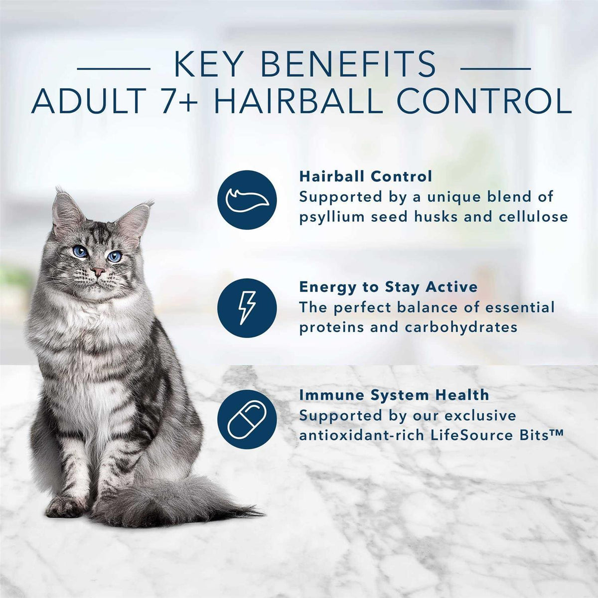 Blue Buffalo Indoor Hairball Control Mature Dry Cat Food D251
