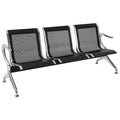 Black 3-Seat Waiting Room Chair with Arms T2601