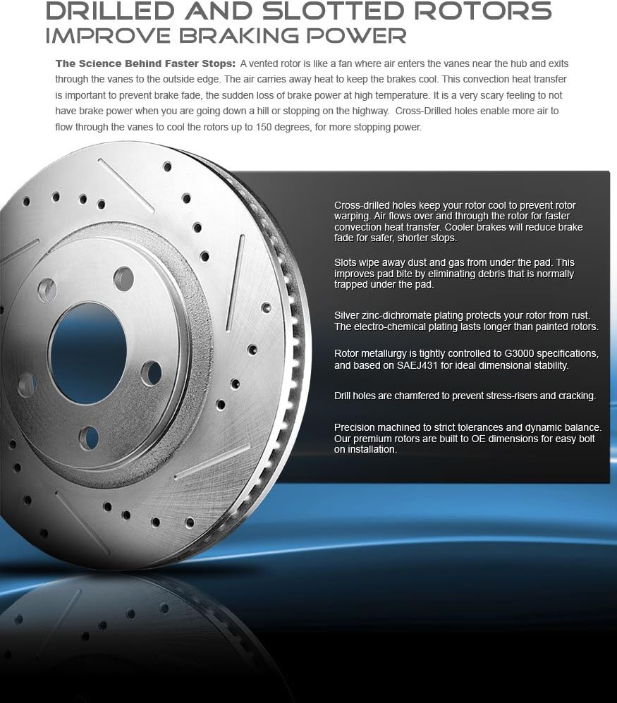 FRONT 260mm + REAR 259mm D/S 4 Lug Rotors + Brake Pads + Clips J845