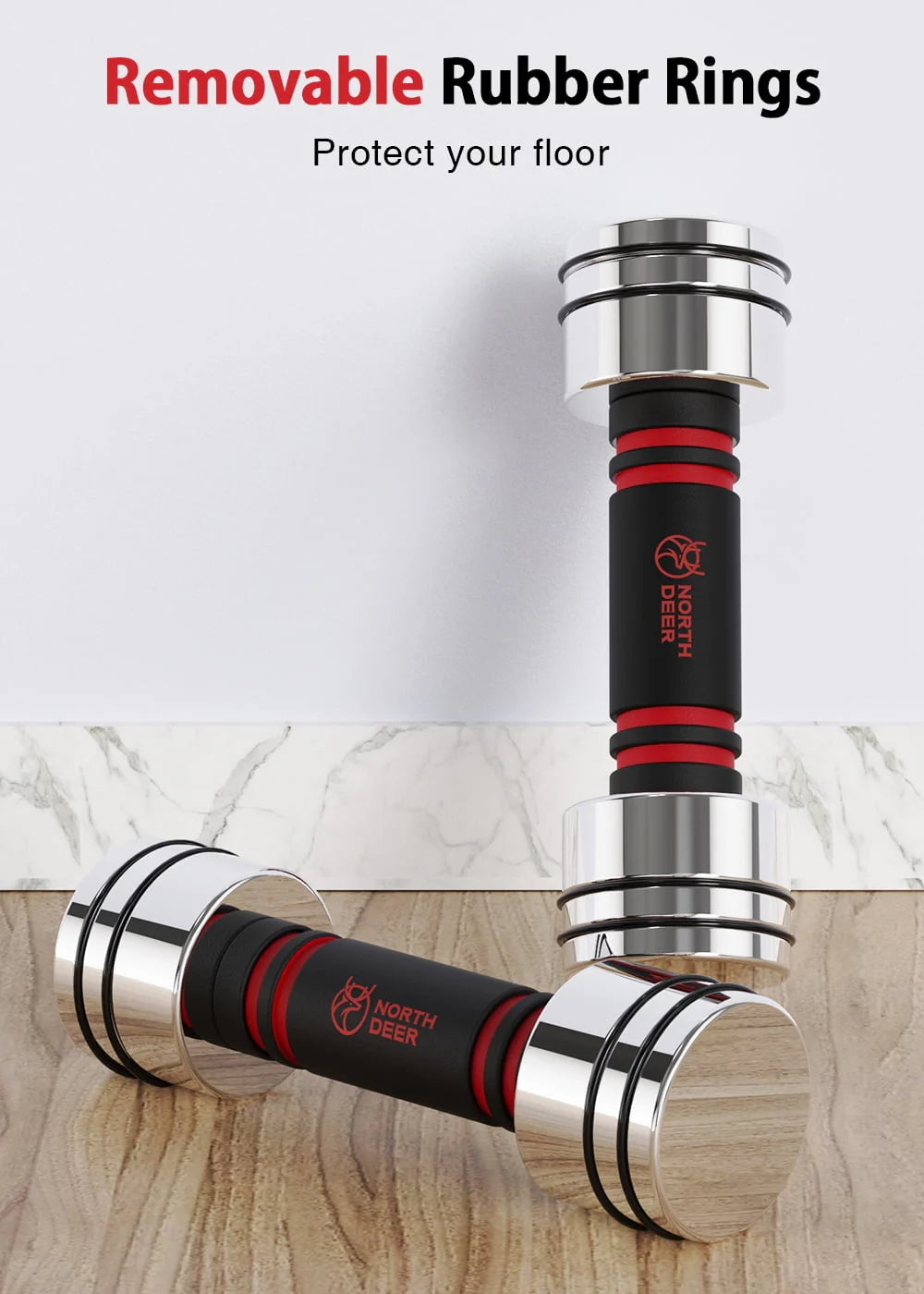 Adjustable Dumbbells Pair Steel Weight Set with Foam Handle S24206