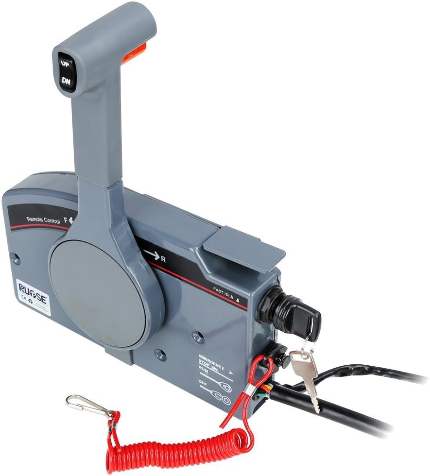Side Mount Outboard Remote Control Box with 10 Pin Cable 16.7Ft Harness X919