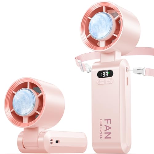 Handheld Portable Fan with Ice Cooler, 5500mAh Rechargeable, 20000 RPM C266194