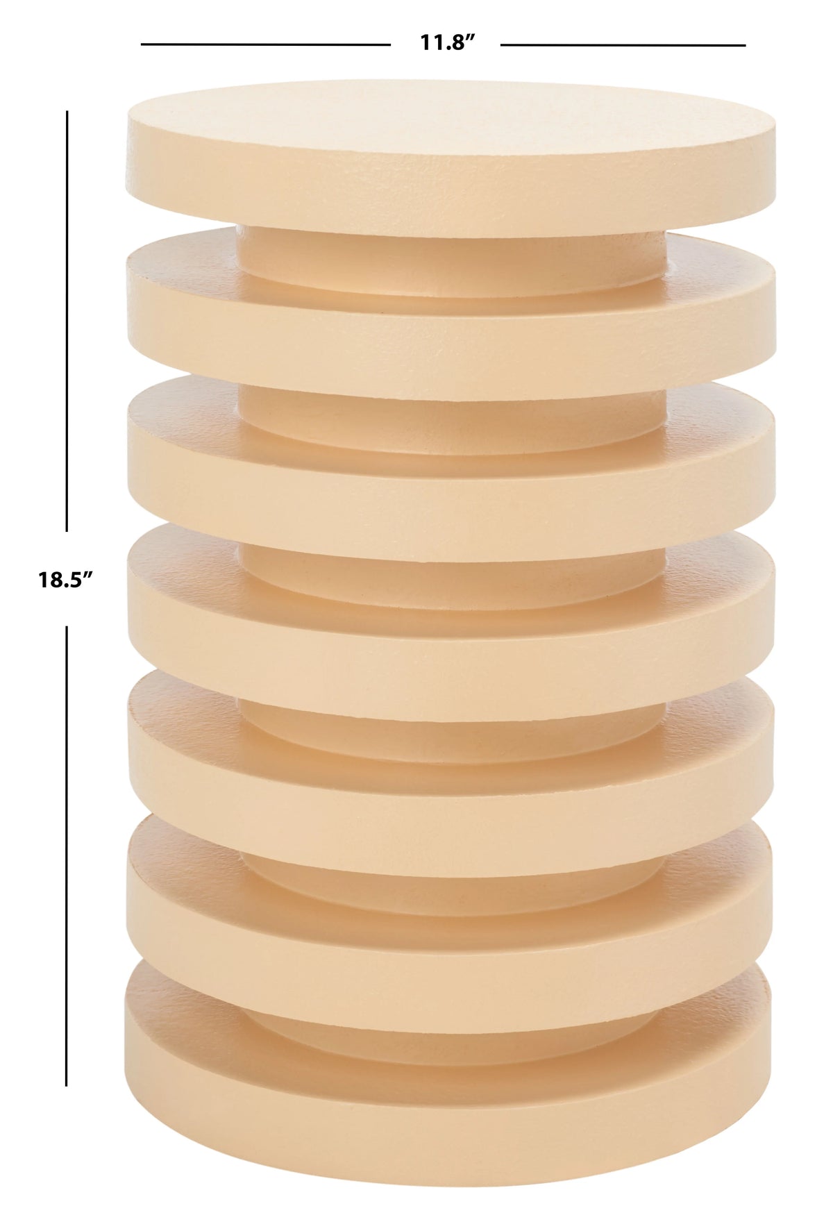 Cream Round Accent End Table P320001